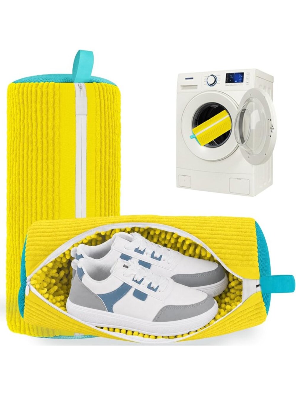 Reusable Shoe Washing Machine Bags - 2pc Laundry Cleaner for Sneakers & All